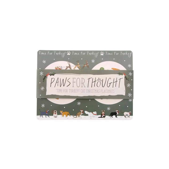 Christmas Cat Feeding Placemats
