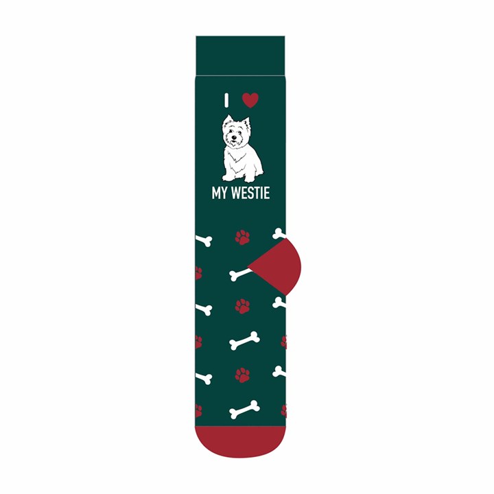 I Heart My Westie Socks – Size 6 – 9