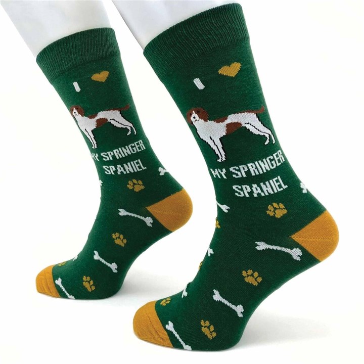 I Heart My Springer Spaniel Socks – Size 7 – 11