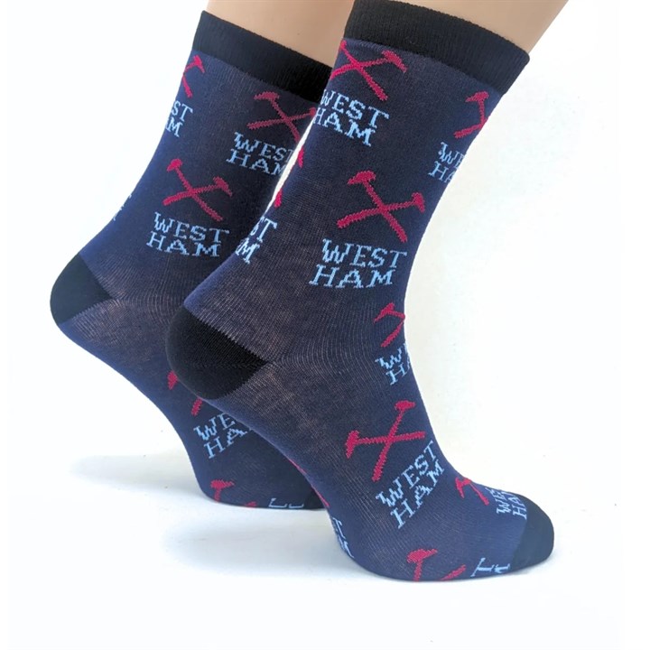 West Ham United FC Socks – Fits UK Size 4 – 6.5