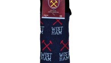 West Ham United FC Socks - Fits UK Size 4 - 6.5