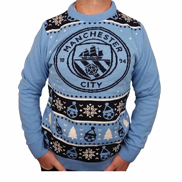 Manchester City FC Christmas Jumper Large