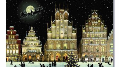 Christmas Lights Cityscape Traditional Advent Calendar