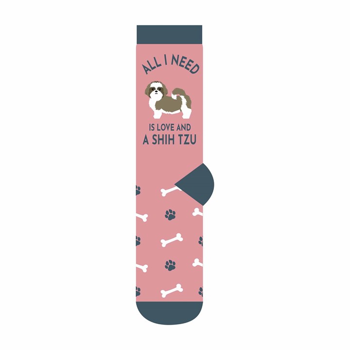 All I Need is Love and a Shih Tzu Socks – Size 4 – 8