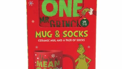 The Grinch Red Mug & Sock Set