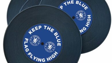 Chelsea FC 4 Pack Record Coasters