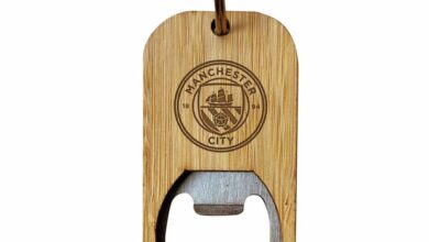 Manchester City FC Bamboo Keyring Bottle Opener