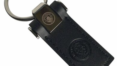 Manchester City FC Leather Keyring