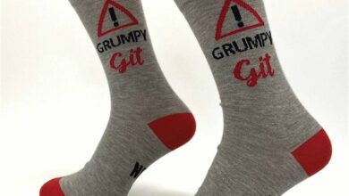 Warning Grumpy Git Socks - Size 7 - 11