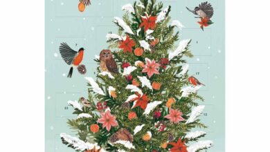 Frosted Pine Tree Portrait Traditional Advent Calendar