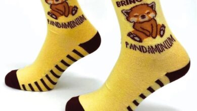Here to Bring the Pandamonium Socks - Size 4 - 8