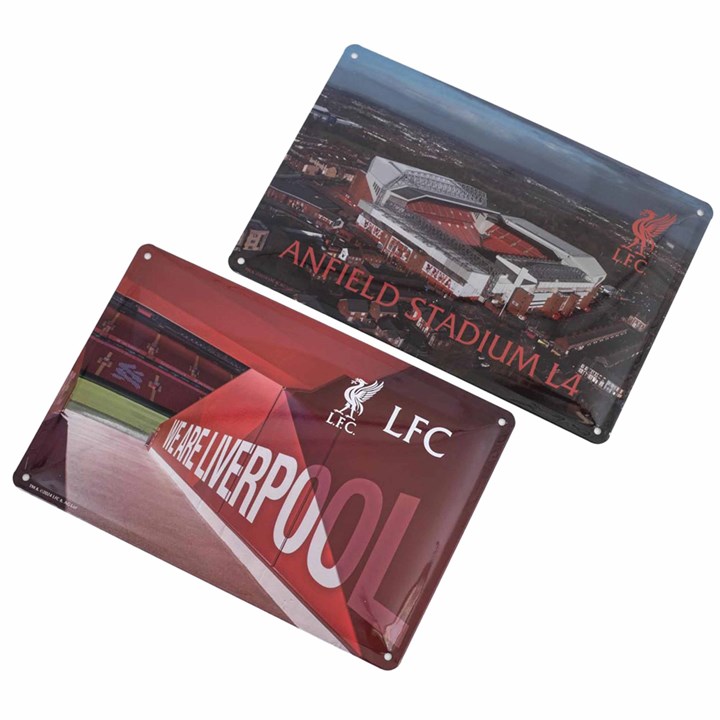 Liverpool FC 2 Pack Metal Stadium Sign