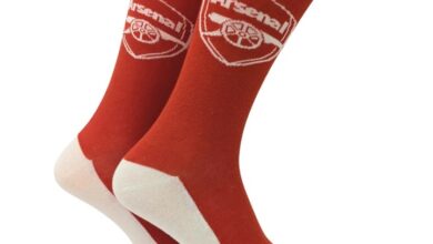Arsenal FC Crest Red & White Socks - Size 7 - 11
