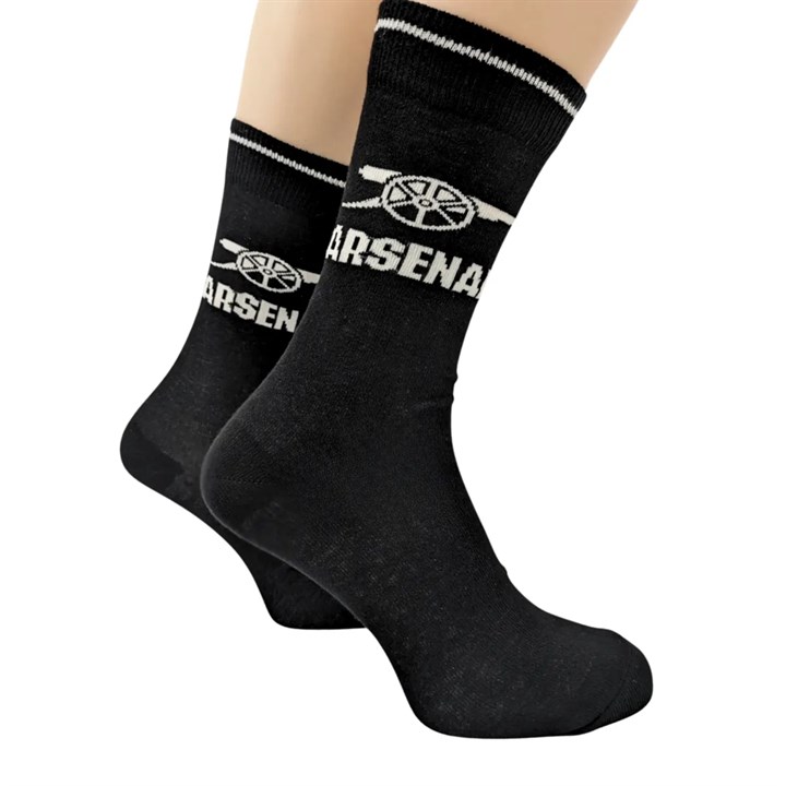 Arsenal FC Cannon Black & White Socks – Size 7 – 11