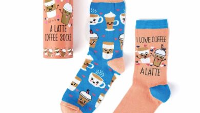 I Love Coffee A-Latte Socks - Size 4 - 8