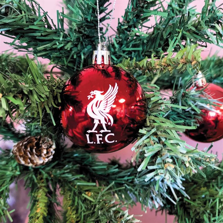 Liverpool FC 3 Pack Metallic Crest Ornaments