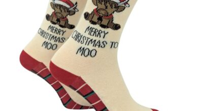 Merry Christmas to Moo Socks - Size 4 - 8