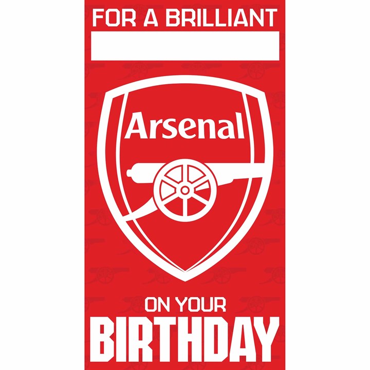 Arsenal FC Birthday Card with Sticker Sheet
