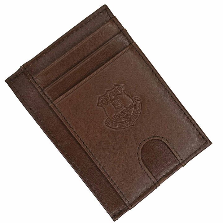 Everton FC Brown Leather Card Holder