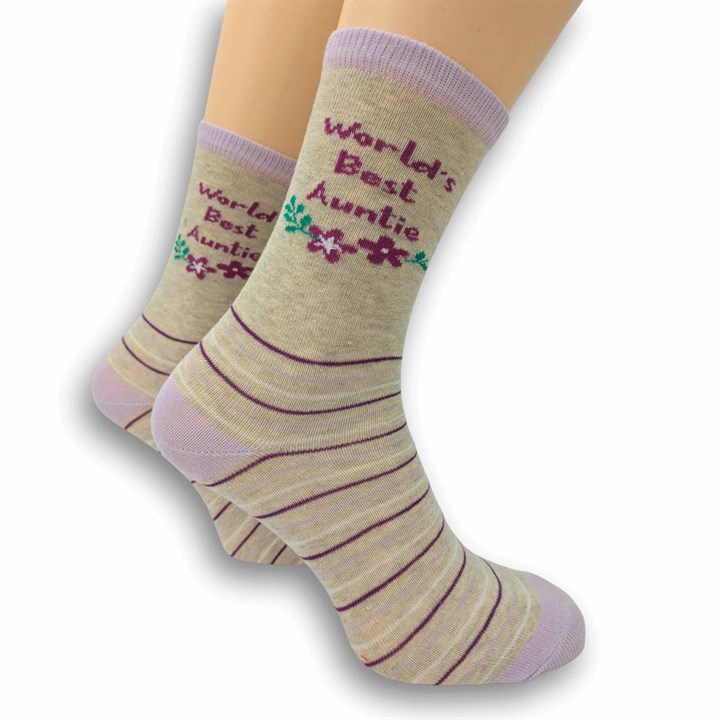World’s Best Auntie Socks – Size 4 – 8