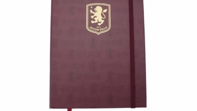 Aston Villa FC Gold Crest A5 Notebook
