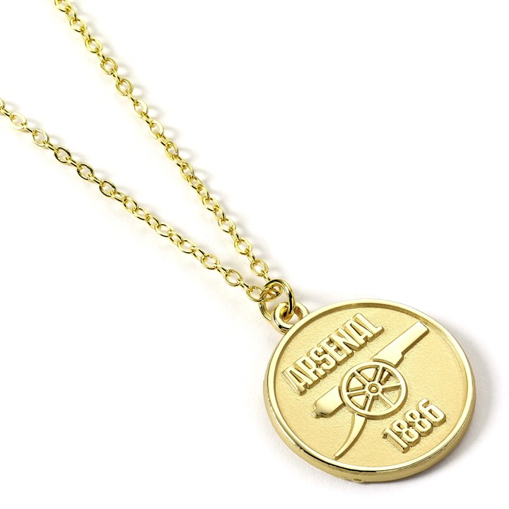 Arsenal FC Gold Tone Crest Necklace