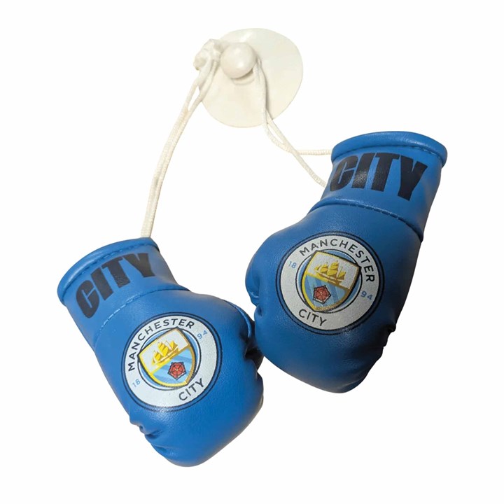 Manchester City FC Car Hanging Boxing Gloves
