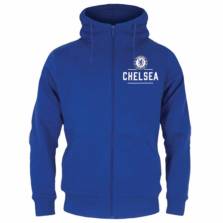 Chelsea FC Adult Blue Zip Hoodie Small