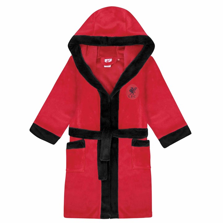 Liverpool FC Kids Red Hooded Dressing Gown 3 – 4 Years