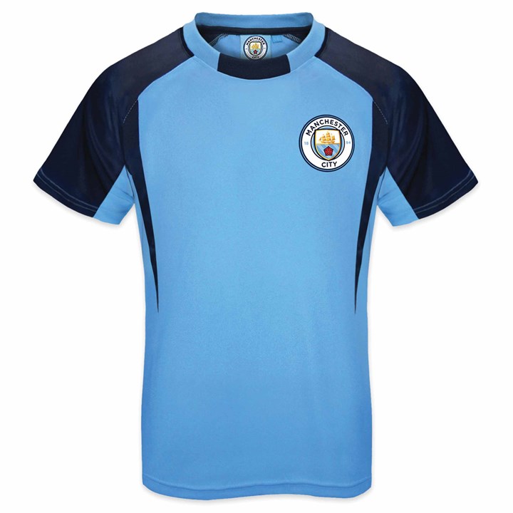 Manchester City FC Kids Blue Crest T-Shirt 10 – 11 Years