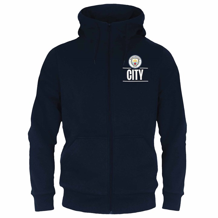 Manchester City FC Adult Navy Zip Hoodie