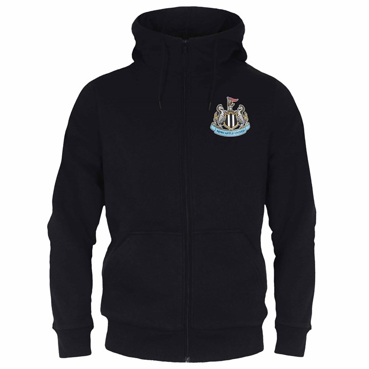 Newcastle United FC Adult Black Zip Hoodie XXL