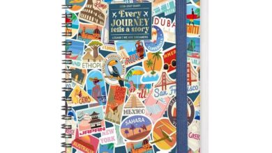 Travel Stickers Large Week To View Spiral A5 Diary 2027