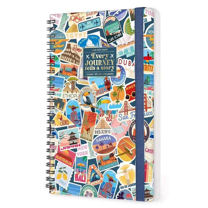 Travel Stickers Small Diary 2027