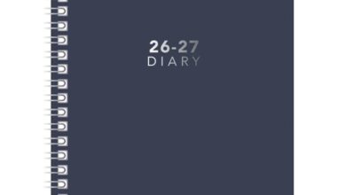 Black Academic Week-To-View A5 Diary 2026 - 2027