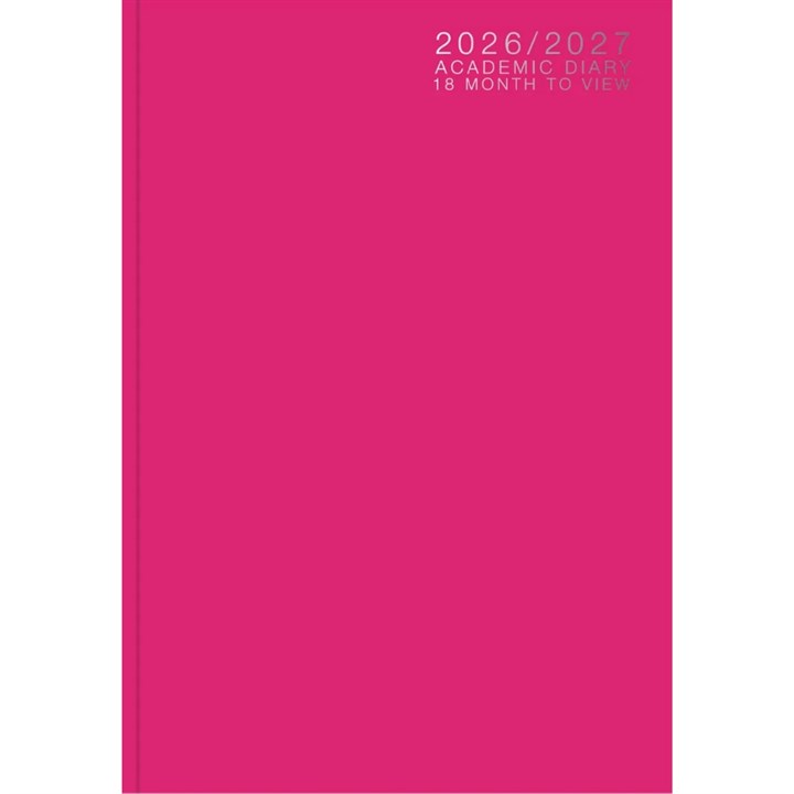 Pink Classic Academic Week To View A5 Diary 2026 – 2027