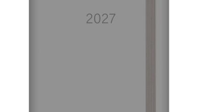 Grey Embossed A5 Diary 2027