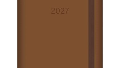 Brown Embossed A5 Diary 2027