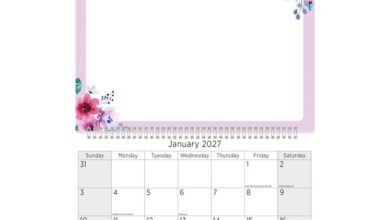 Floral Corners Memo Calendar 2027