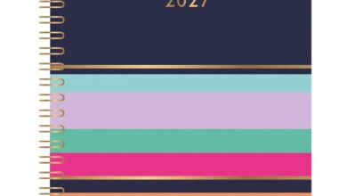 Bright Stripes Day To View A5 Diary 2027