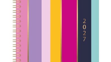 Bright Vertical Stripes Day To View A5 Diary 2027