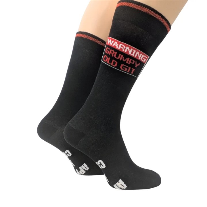 Warning Grumpy Git Socks – Size 7 – 11