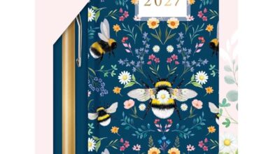 Bee Gift Set with Pen Slim Diary 2027