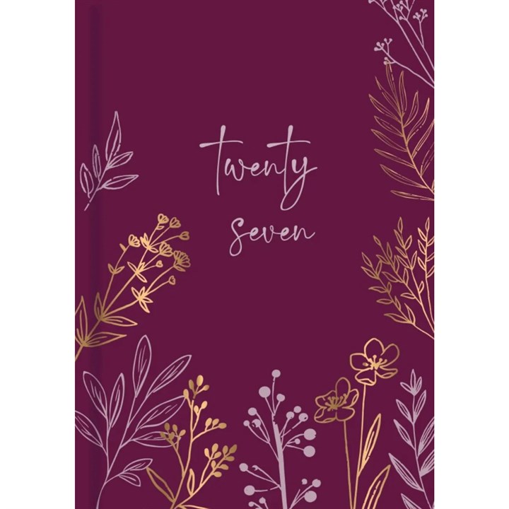Maroon Floral Meadow Pocket Diary 2027