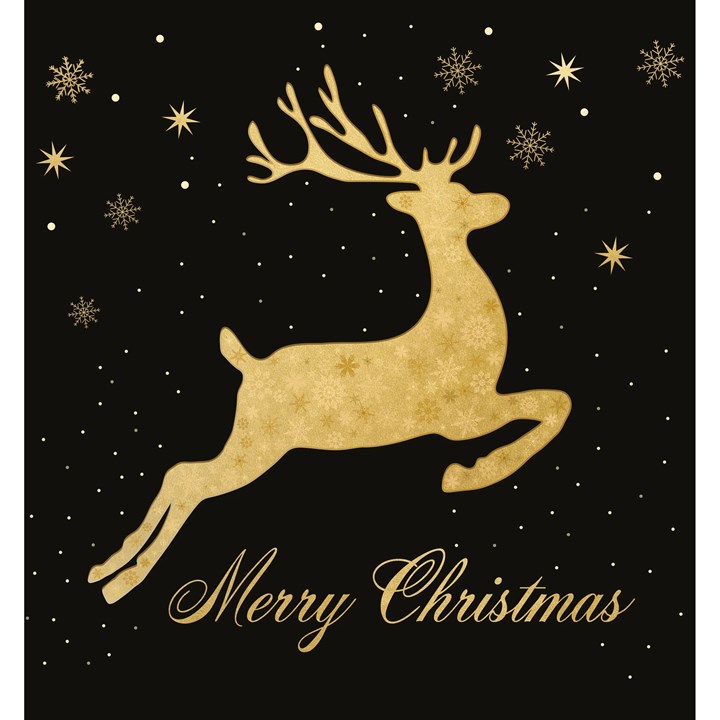 Gold Reindeer Square Calendar Gift Wrap Envelope