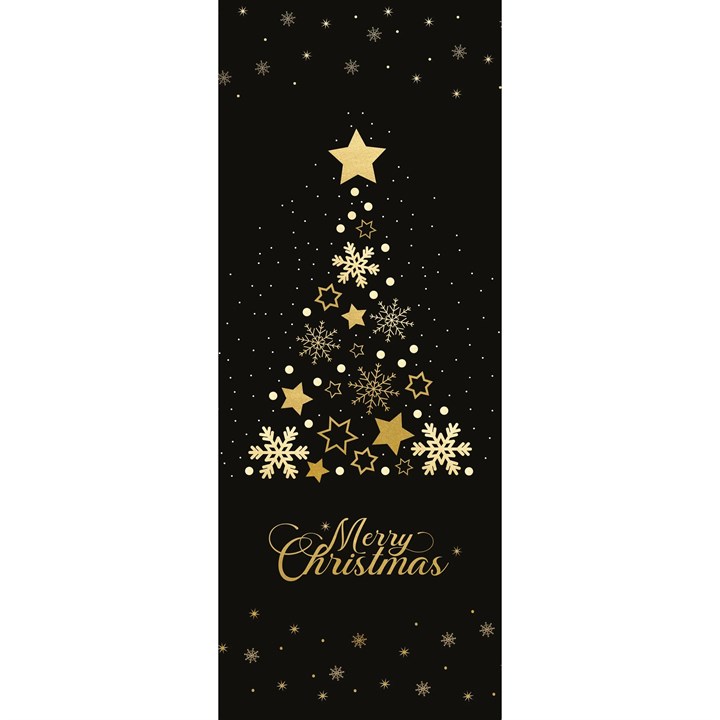 Black and Gold Tree Slim Calendar Gift Wrap Envelope