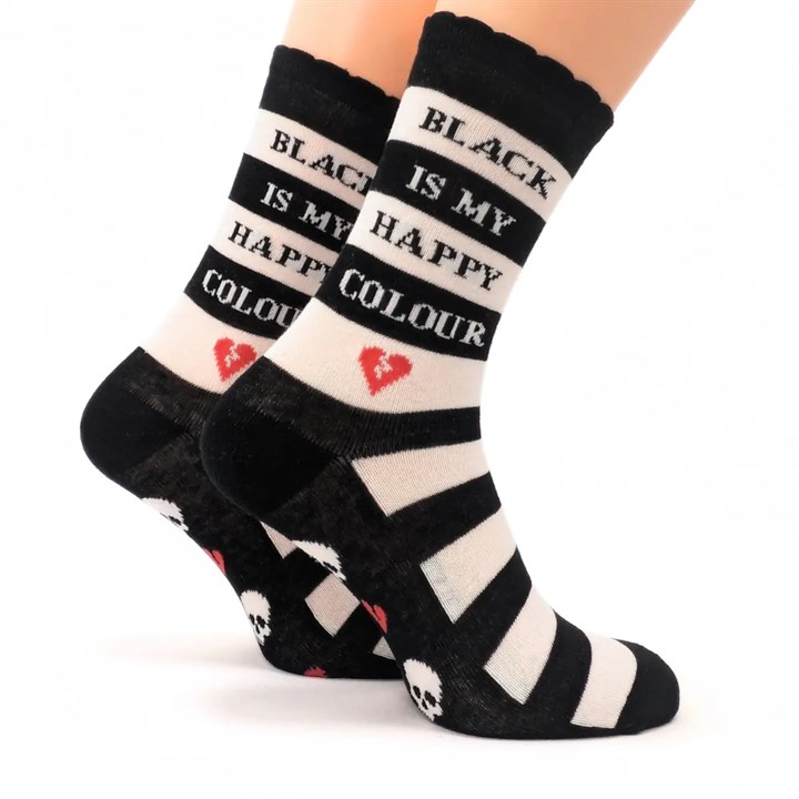 Black Is My Happy Colour Socks – Size 4 – 8
