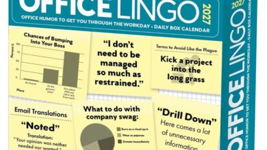 Office Lingo Desk Calendar 2027