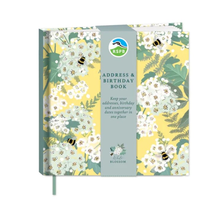 RSPB, White Blossom Bee Address and Birthday Book