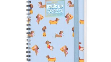 Dachshund Pizza Large Week-To-View Spiral A5 Diary 2027
